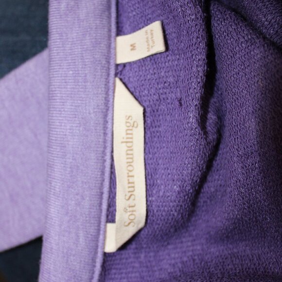 Soft Surroundings Golden Age Pullover Tunic Top Sz Medium Purple Pockets - Picture 4 of 4